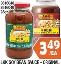 LKK SOY BEAN SAUCE - ORIGINAL 3616048 3616049 28oz