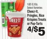 Cheez-it - Cheez-It, Pringles, Rice Krispies Treats or Pop-Tarts