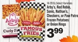 Frozen - Potatoes or Onion Rings