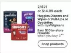 Huggies - Diapers and Wipes or Pull-Ups or Goodnites