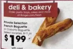 French Baguette or Ciabatta Baguette