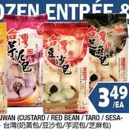 Taiwan Custard / Red Bean / Taro / Sesame Buns