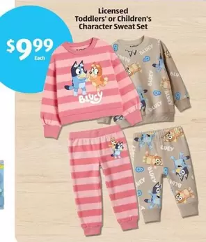 Licensed Toddlers' or Children's Character Sweat Set