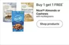 Nicel Almonds or Cashews