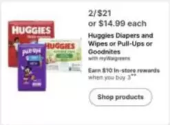 Huggies - Diapers and Wipes or Pull-Ups or Goodnights