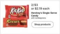 Hershey's - Kit Kat or Reese's