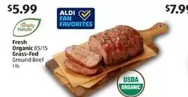 Simply Nature - Fresh Organic 85/15 Grass-Fed Ground Beef 1lb.