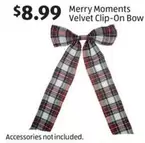 Velvet Clip-On Bow