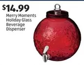 Holiday Glass Beverage Dispenser