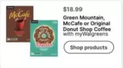 Mccafe - Green Mountain, McCafe or Original Donut Shop Coffee