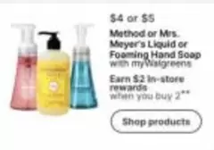 Mrs. Meyer's - Liquid or Foaming Hand Soap