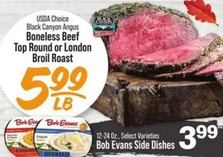 Bob Evans - Boneless Beef Top Round or London Broil Roast