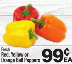 Red, Yellow or Orange Bell Peppers