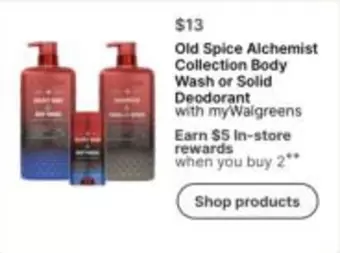 Old Spice -  Alchemist Collection Body Wash or Solid Deodorant