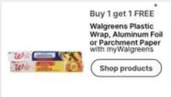 Plastic - Wrap, Aluminum Foil or Parchment Paper