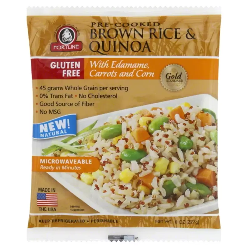 Fortune Brown Rice &amp; Quinoa, Pre-Cooked, with Edamame, Carrots and Corn