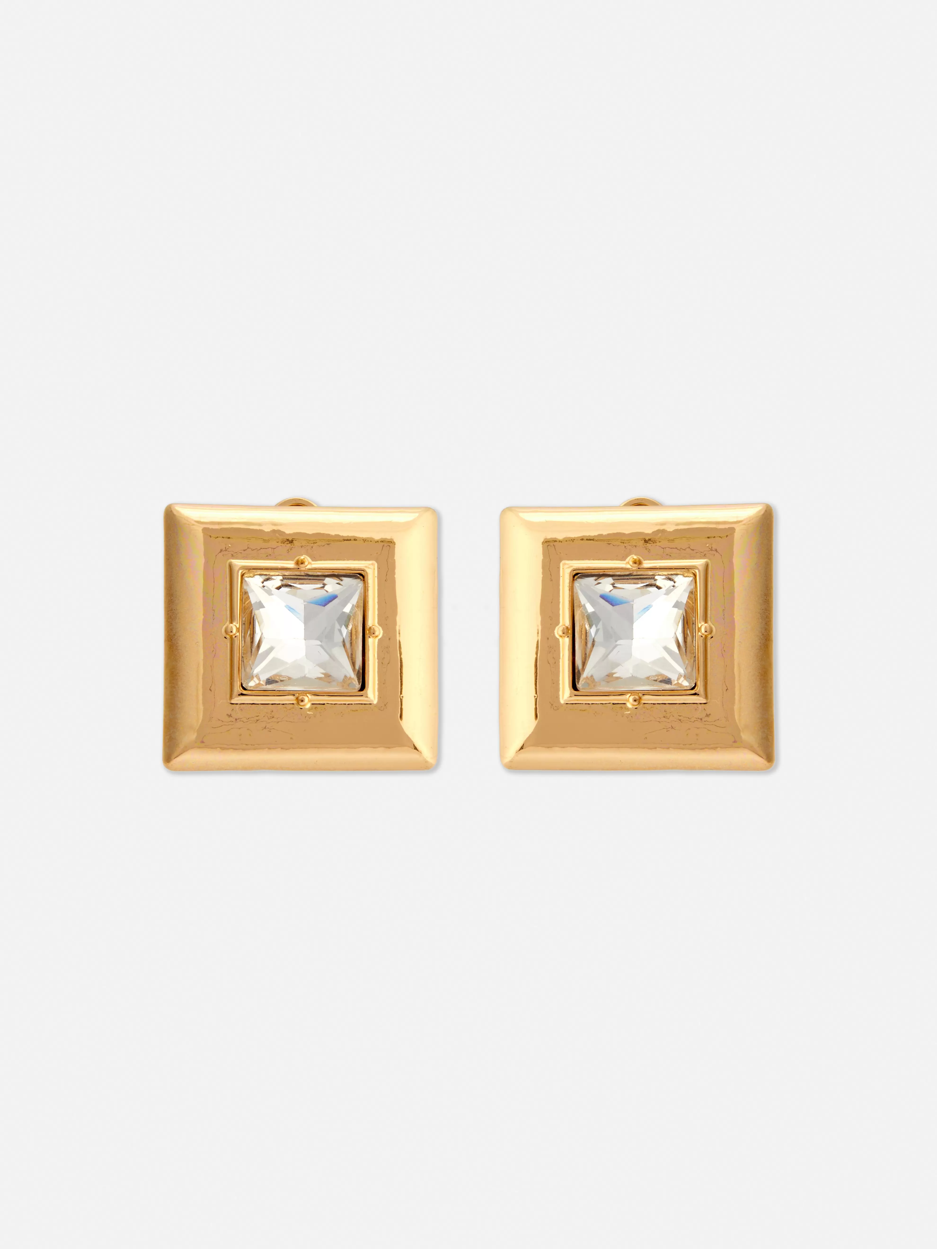Rita Ora Faux Gem Square Stud Earrings