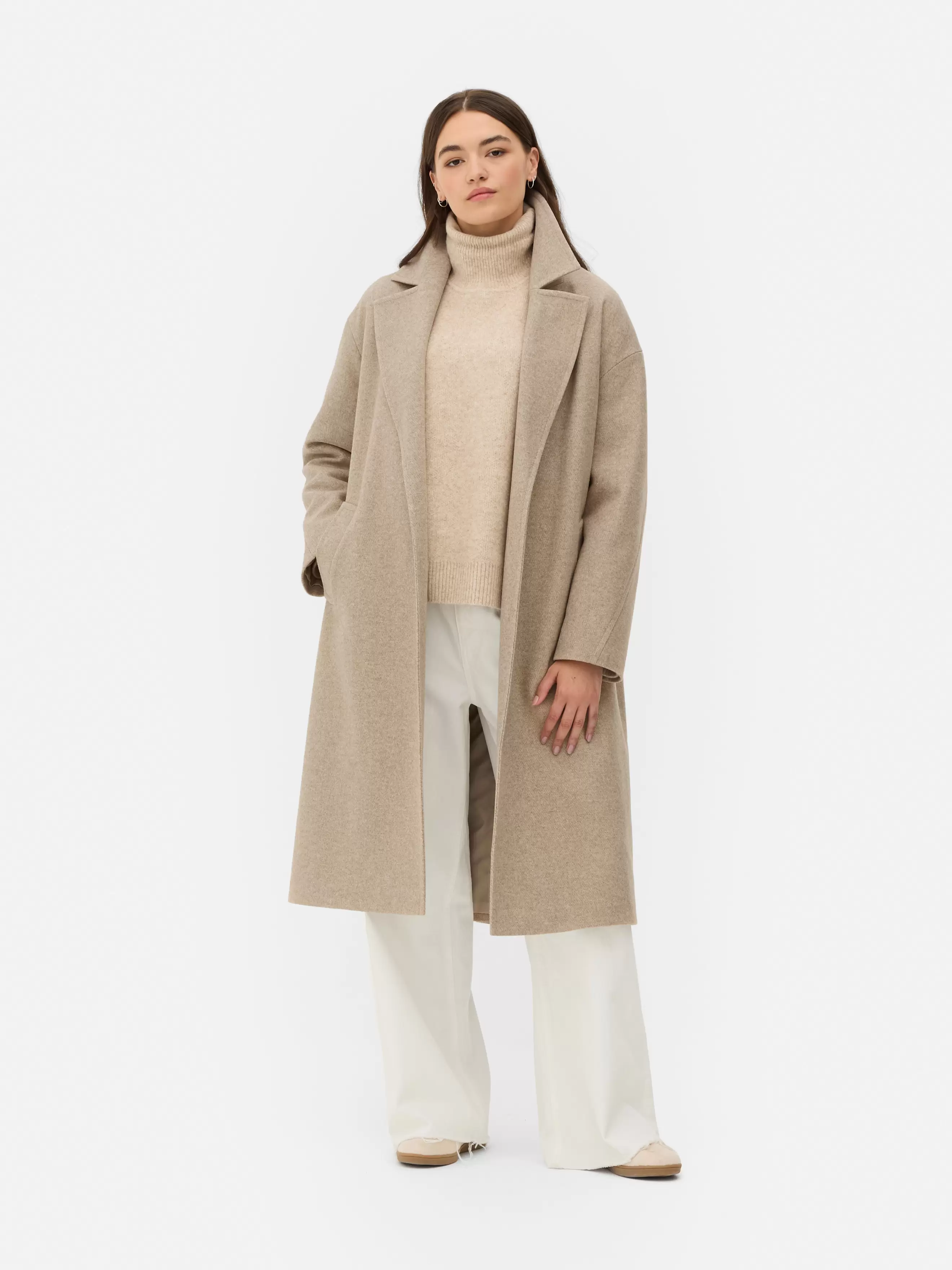 Tie Waist Wrap Coat