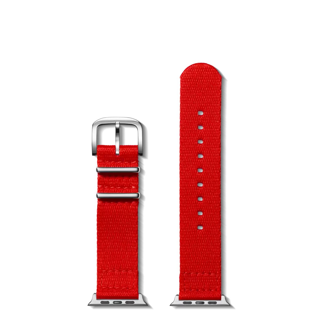 20mm Red Split Nylon Apple Watch Strap - Red
