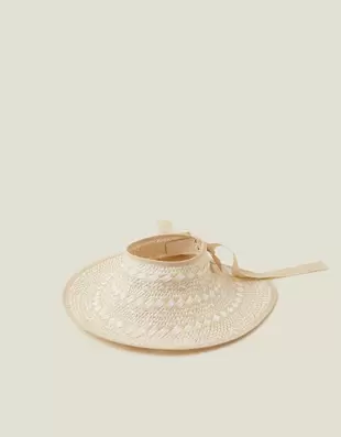Large Tie-Back Sun Visor White