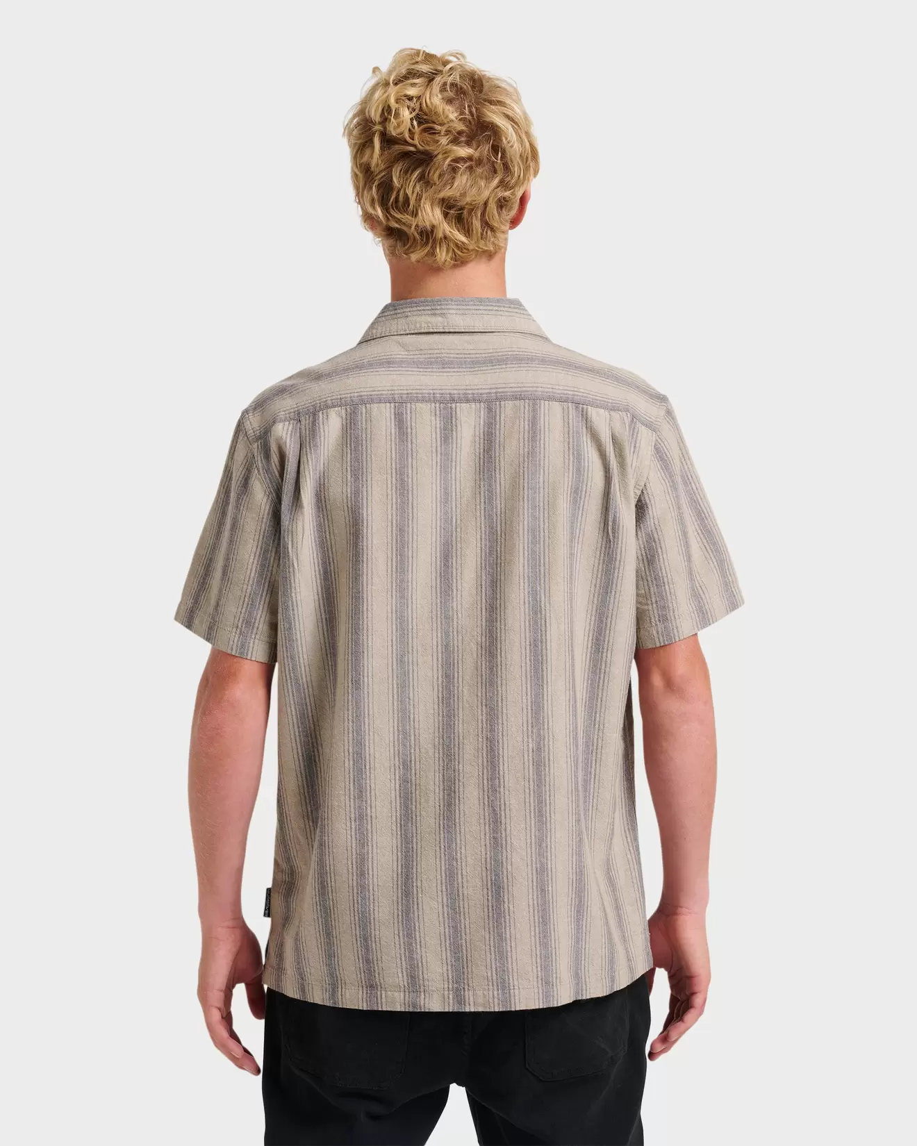 Oxford Stripe Casual Short Sleeve Shirt