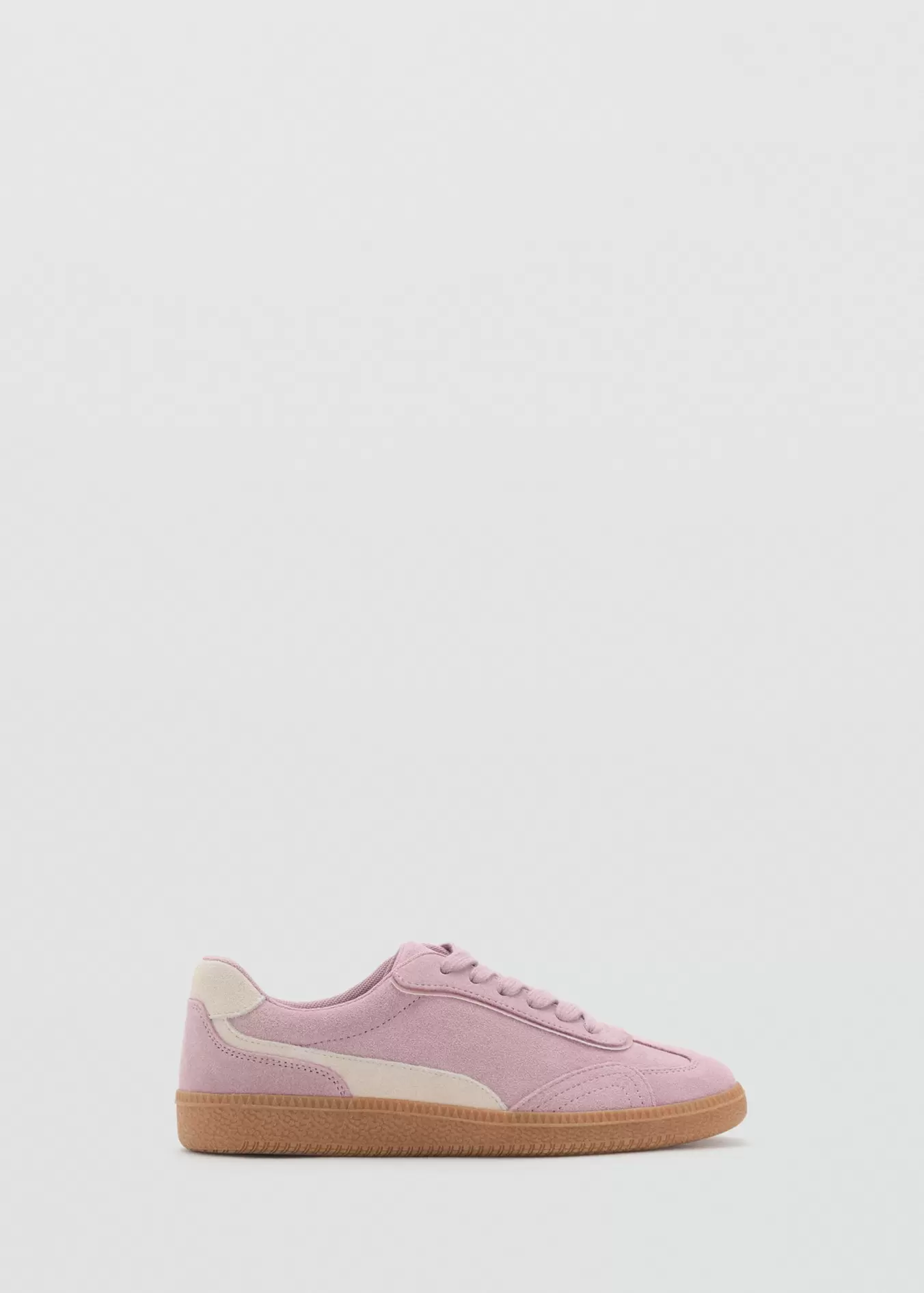 Combined suede leather sneakers