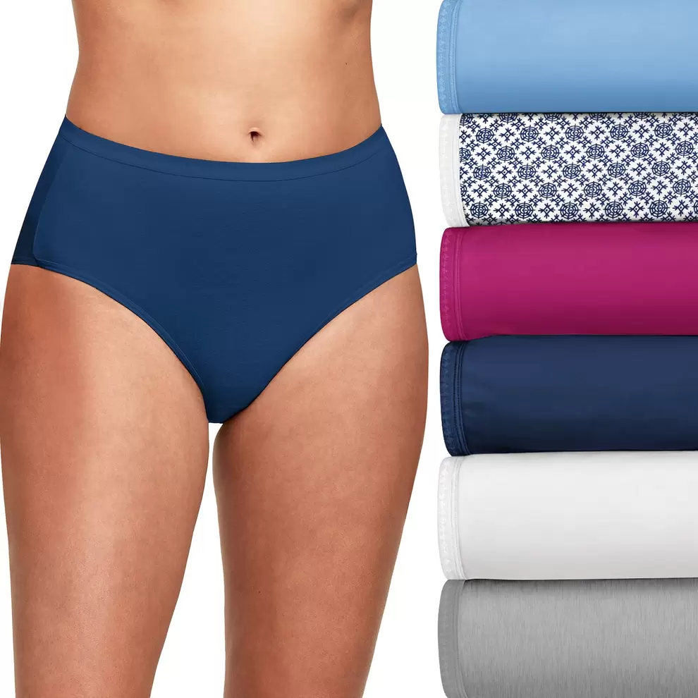 Hanes Ultimate 6-Pack Breathable Cotton Brief Underwear 40H6CC