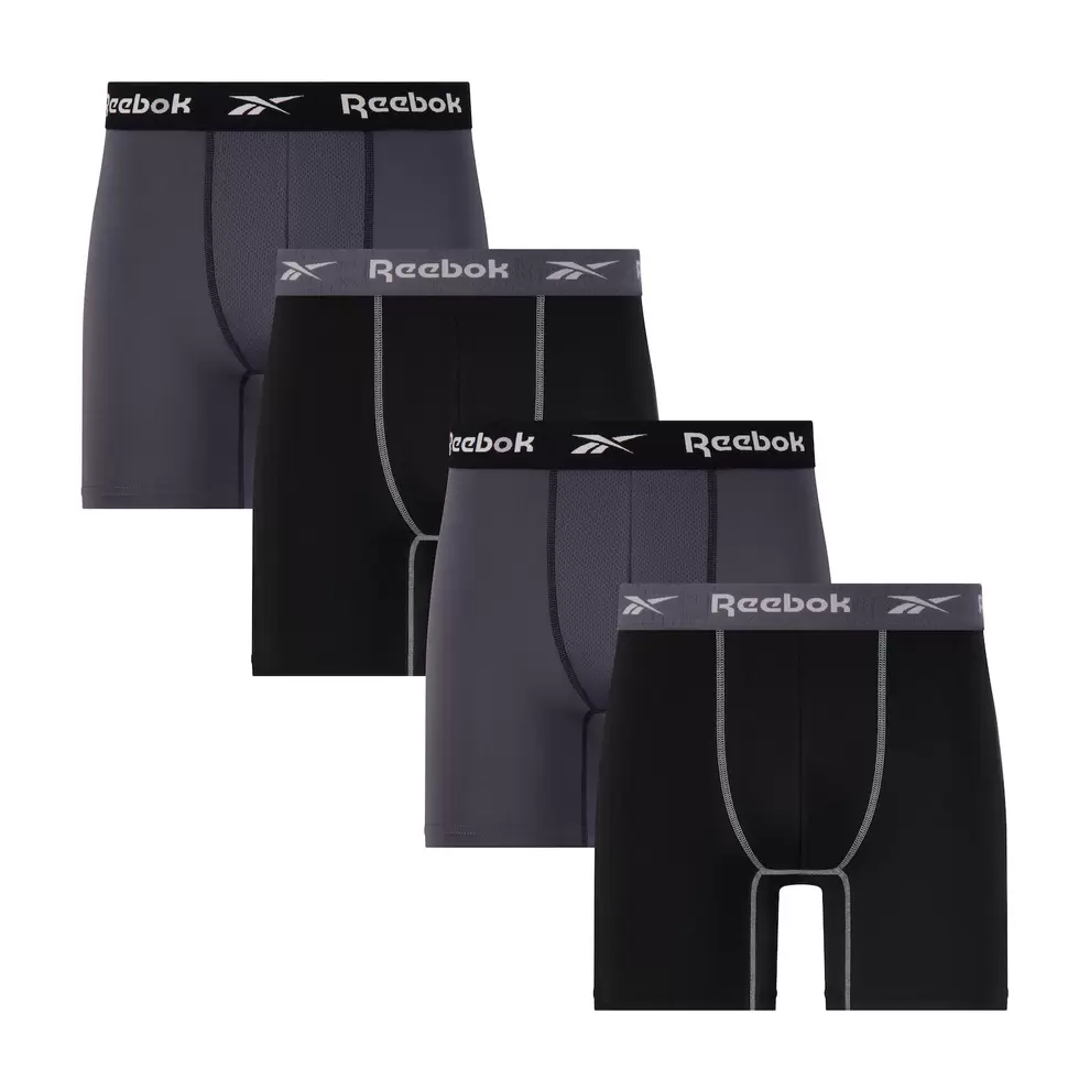 Men's Reebok 4-Pack Performance 6" Boxer Briefs