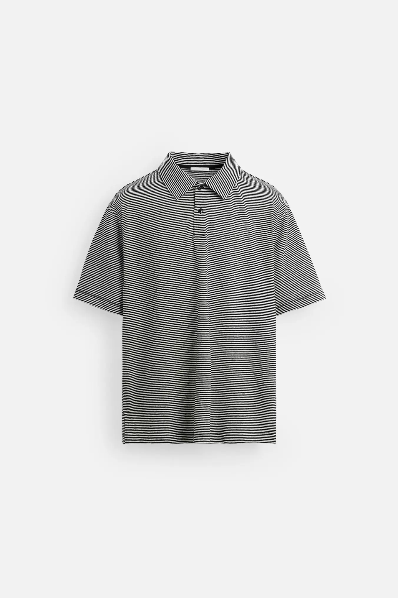 LINEN-COTTON STRIPED POLO SHIRT