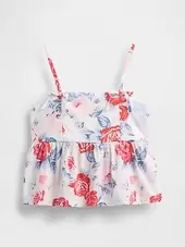 Kids Bow-Strap Peplum Top