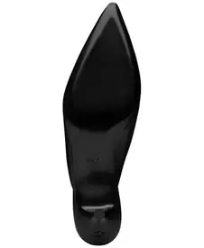 Runway Embellished Bow-Trim Leather Kitten Heel Mules