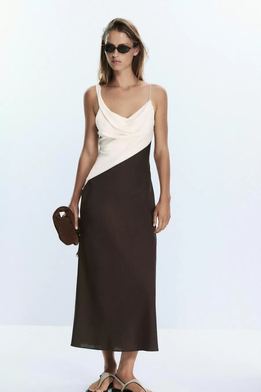 COMBINATION MIDI DRESS