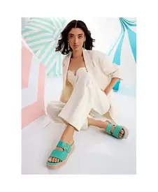 Taziana Leather Espadrille Platform Sandals