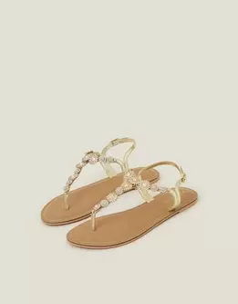 Rome Sparkle Sandals Gold