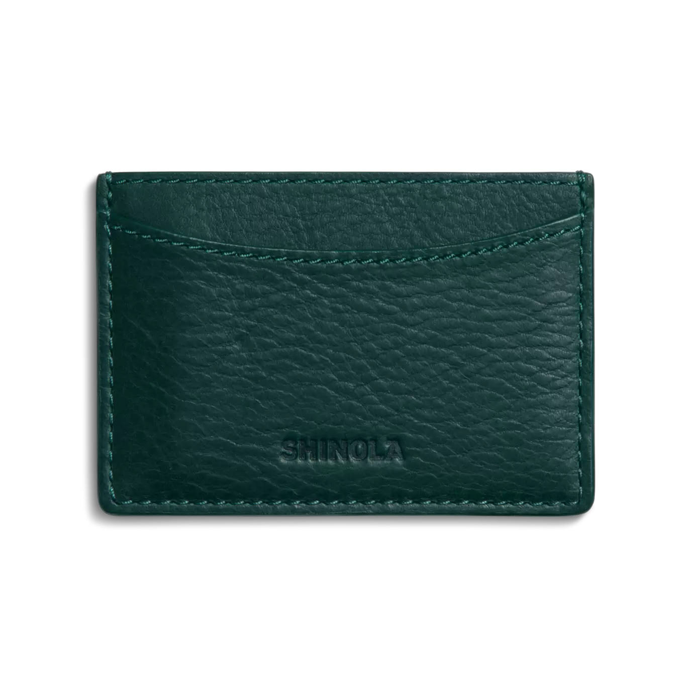 Leather 3 Pocket Card Case - Forest