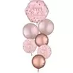 Premium Blush Birthday Foil Balloon Bouquet, 7pc