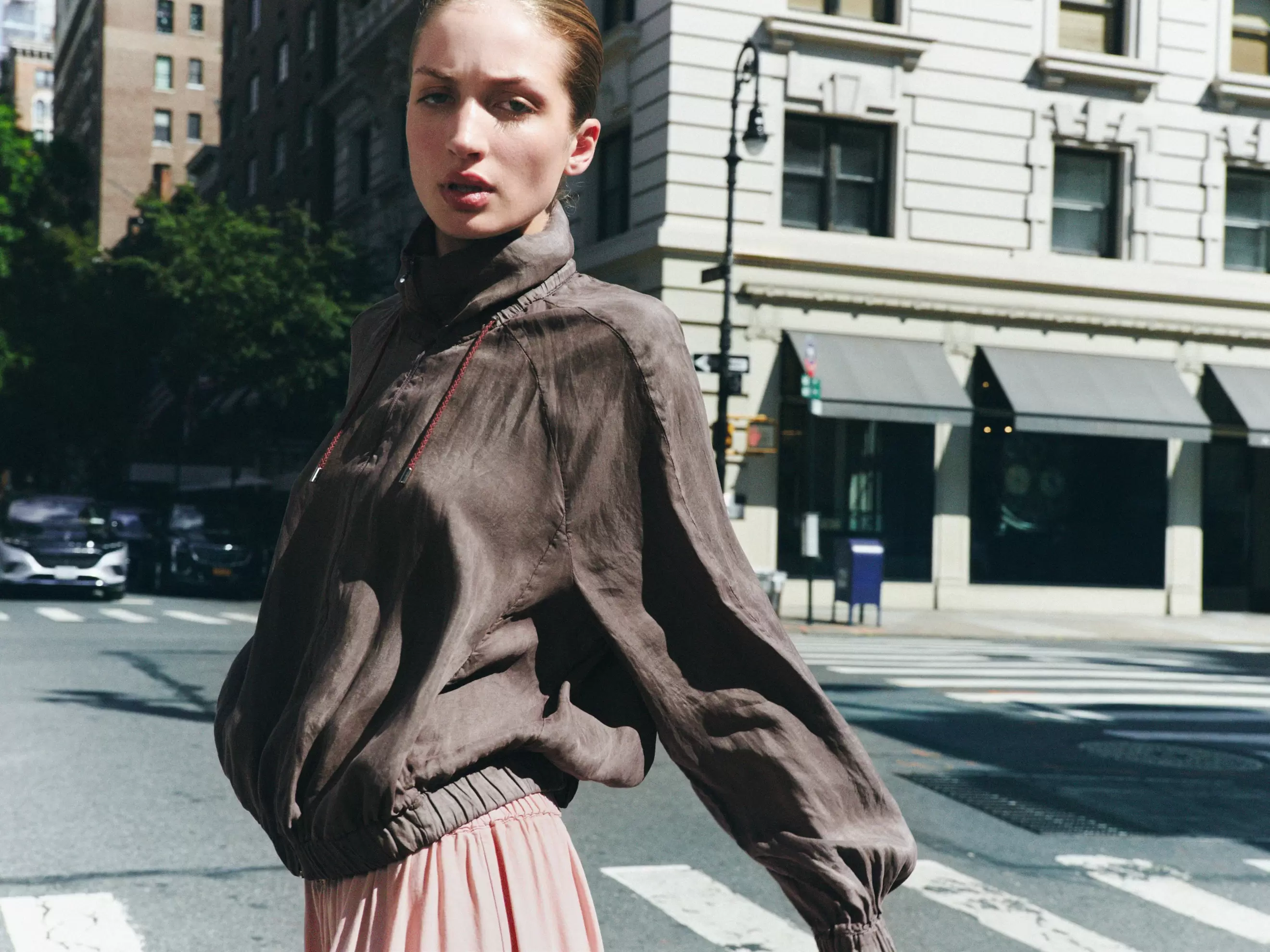 ZW COLLECTION FLOWY BOMBER JACKET