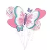 Fluttering Butterflies Foil Balloon Bouquet, 5pc