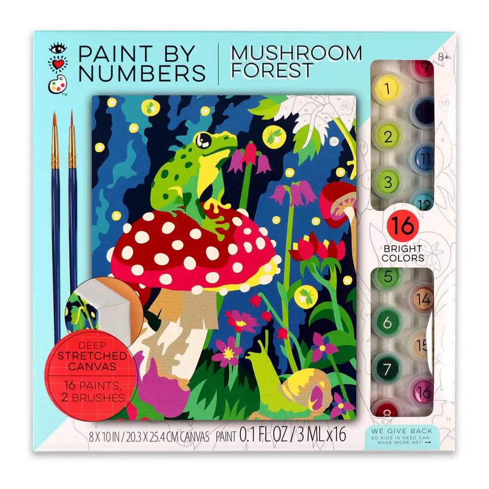 Bright Stripes iHeartArt Mushroom Forest Paint By Numbers Kit