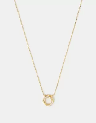 14ct Gold-Plated Knot Pendant Necklace