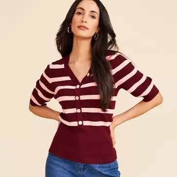 Ladies striped sweater