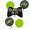 Level Up Birthday Foil Balloon Bouquet, 5pc