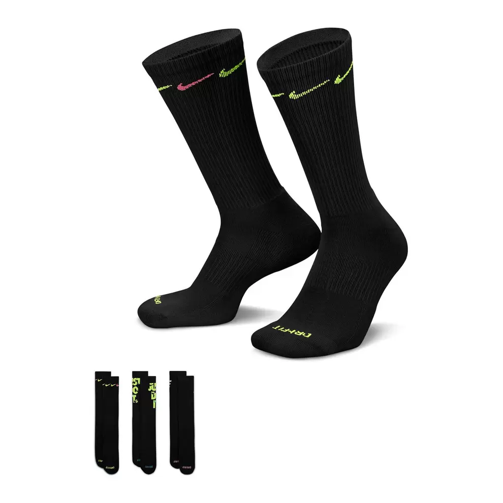 Men's Nike 3-Pack Everyday Plus Cushioned Crew Socks