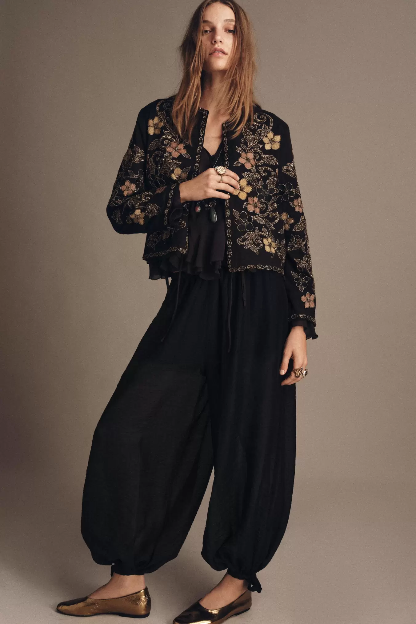ZW COLLECTION FLORAL EMBROIDERY JACKET