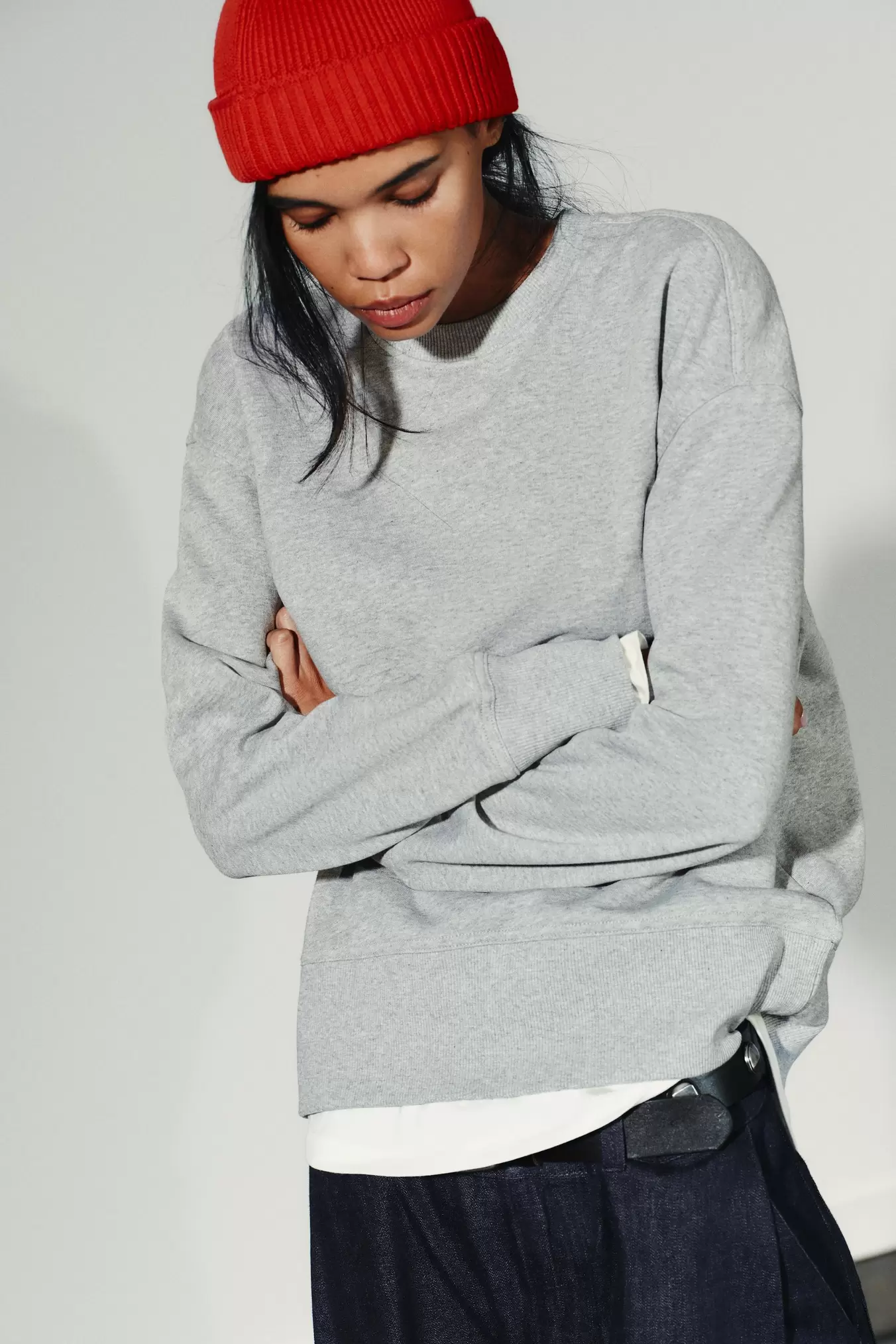 COMBINATION PLUSH SWEATSHIRT