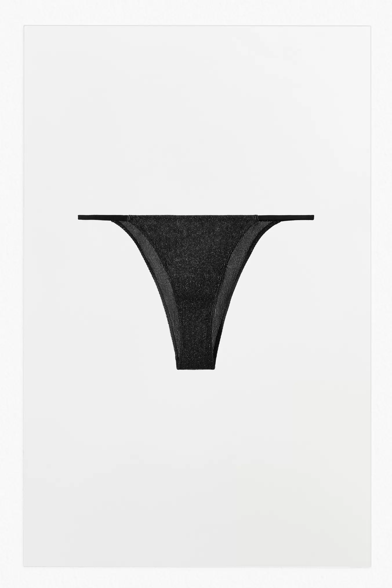METALLIC THREAD THONG