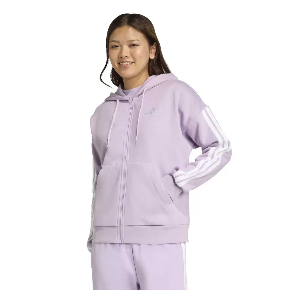 Women’s adidas Essentials 3-Stripes Full-Zip Fleece Hoodie