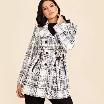 Ladies Plaid Coat