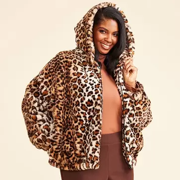 Plus animal print jacket