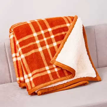 Plaid thrown blanket